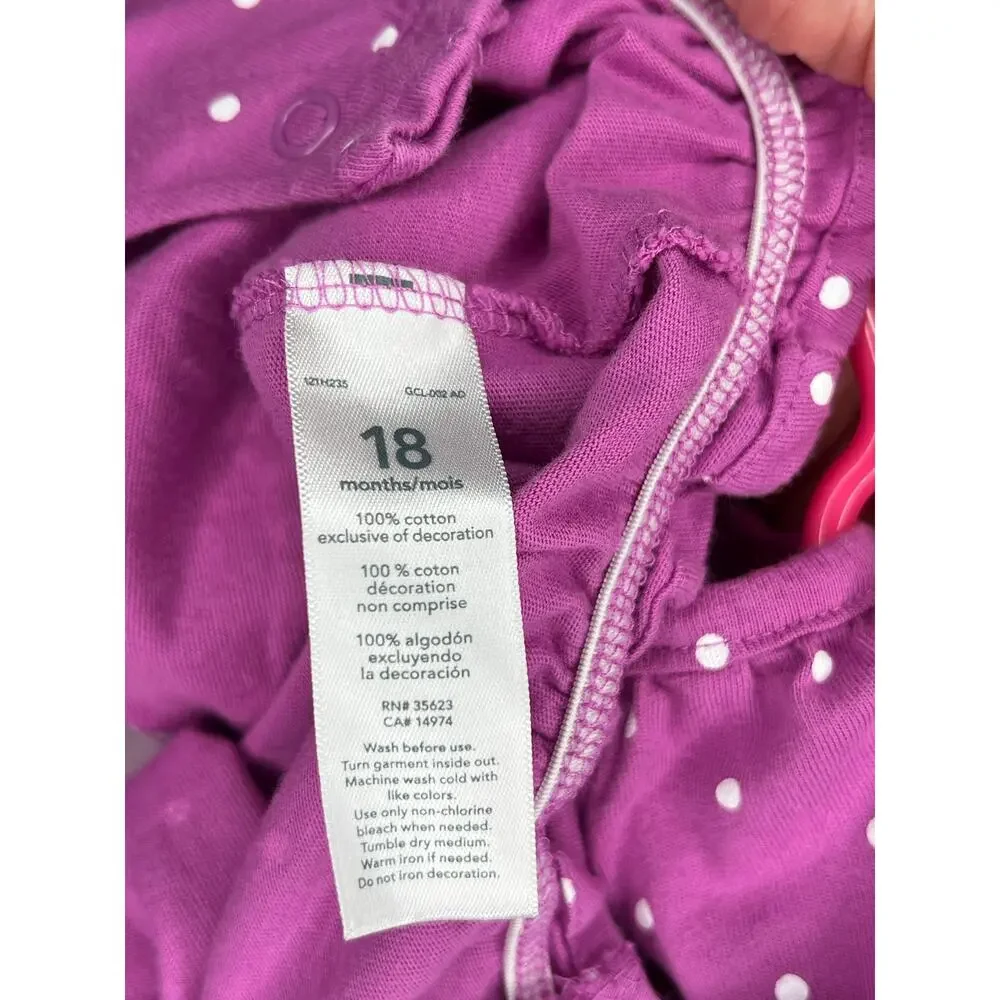 Carter’s Baby girl bundle of  2 bubble rompers playwear ruffles Size 18 months